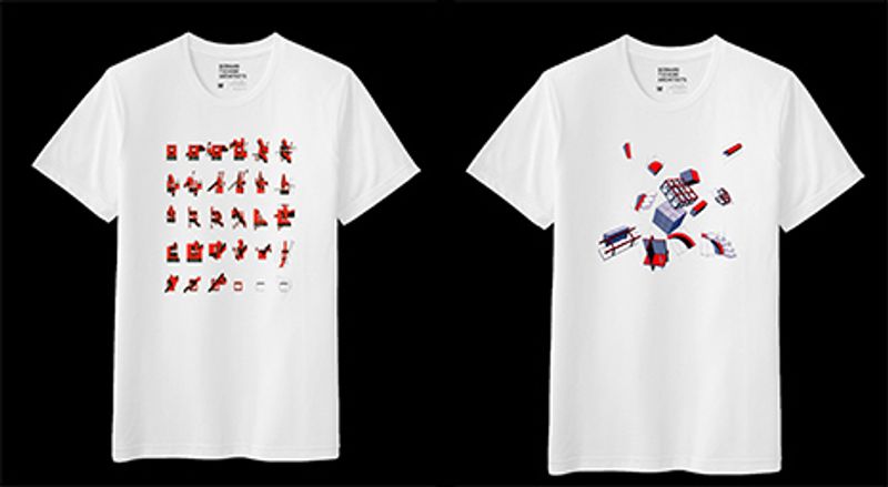 T-SHIRTS COMMEMORATING THE 40TH ANNIVERSARY OF THE PARC DE LA VILLETTE COMPETITION